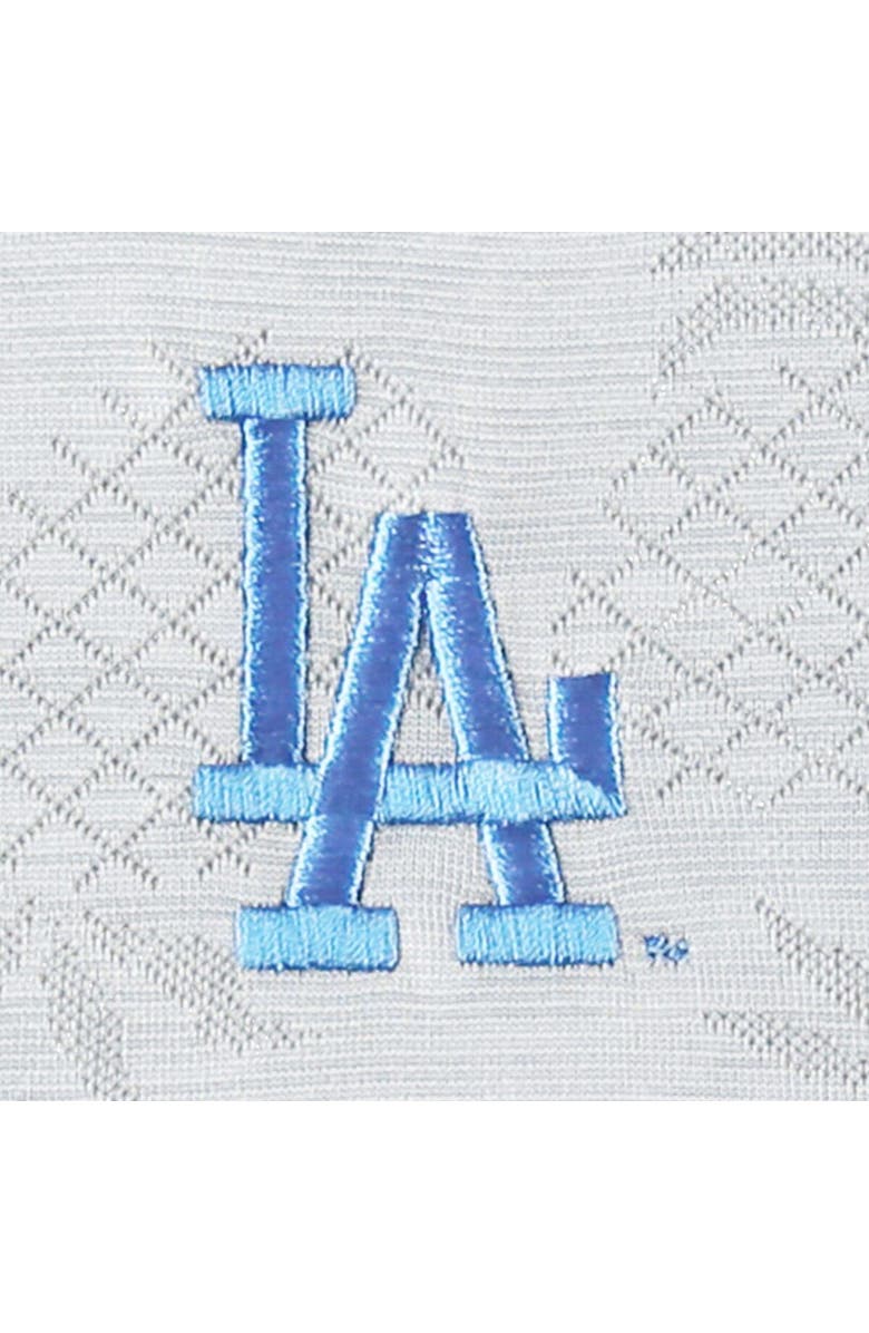 Tommy Bahama Men's Tommy Bahama Gray Los Angeles Dodgers IslandZone Pineapple Palm Coast Polo, Alternate, color, 