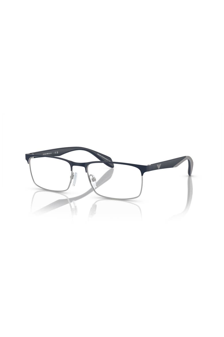 56mm Rectangle optical glasses, Main, color, Silver