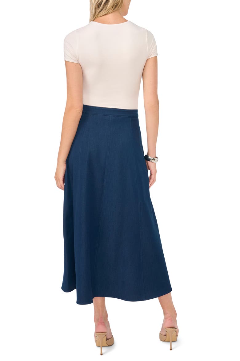 Seamed Midi Skirt, Alternate, color, INDIGO