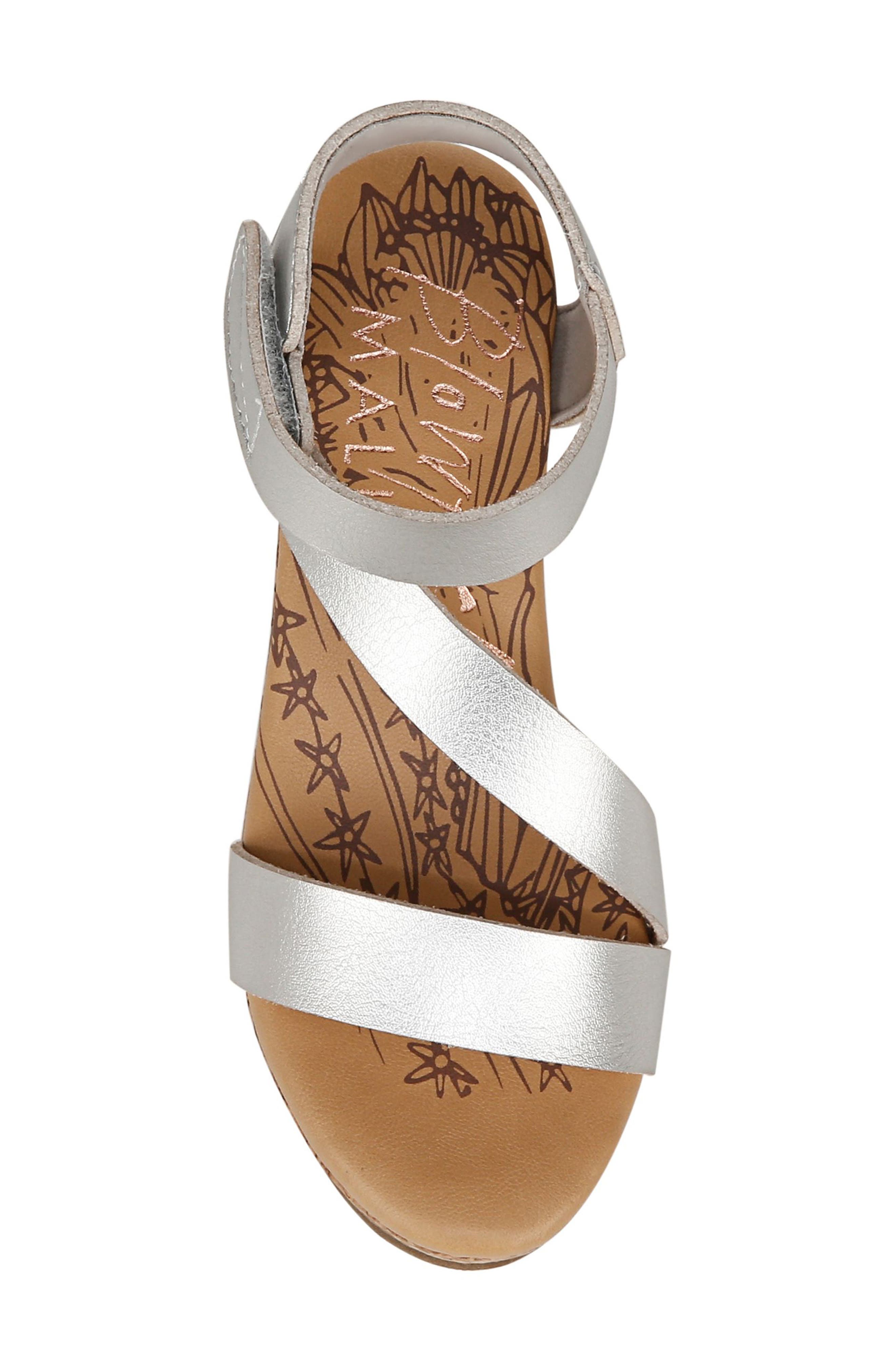 Blowfish Malibu Kids' Loverli Cork Wedge Sandal, Alternate, color, Silver