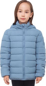 Rokka&Rolla Kids' Fiona Lightweight Hooded Puffer Jacket