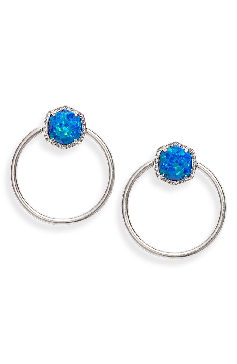 Kendra Scott Davie Frontal Hoop Earrings, Main, color,