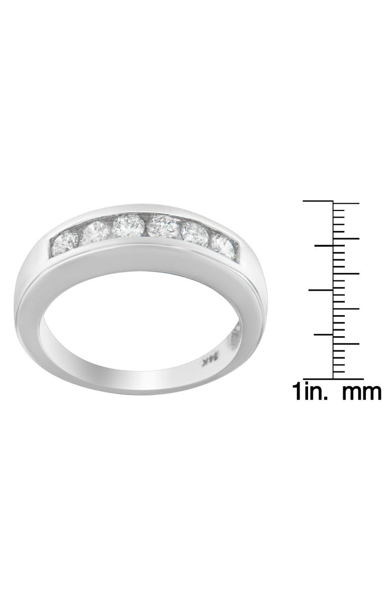 14K White Gold 3/4ct. TDW Diamond Channel Band Ring, Alternate, color, White