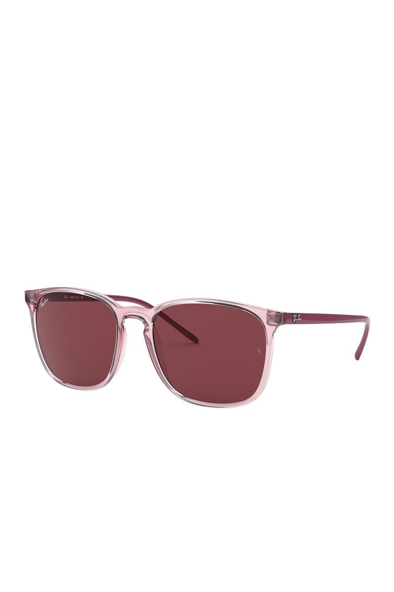 56mm Square Sunglasses, Main, color, LIGHT BLUE