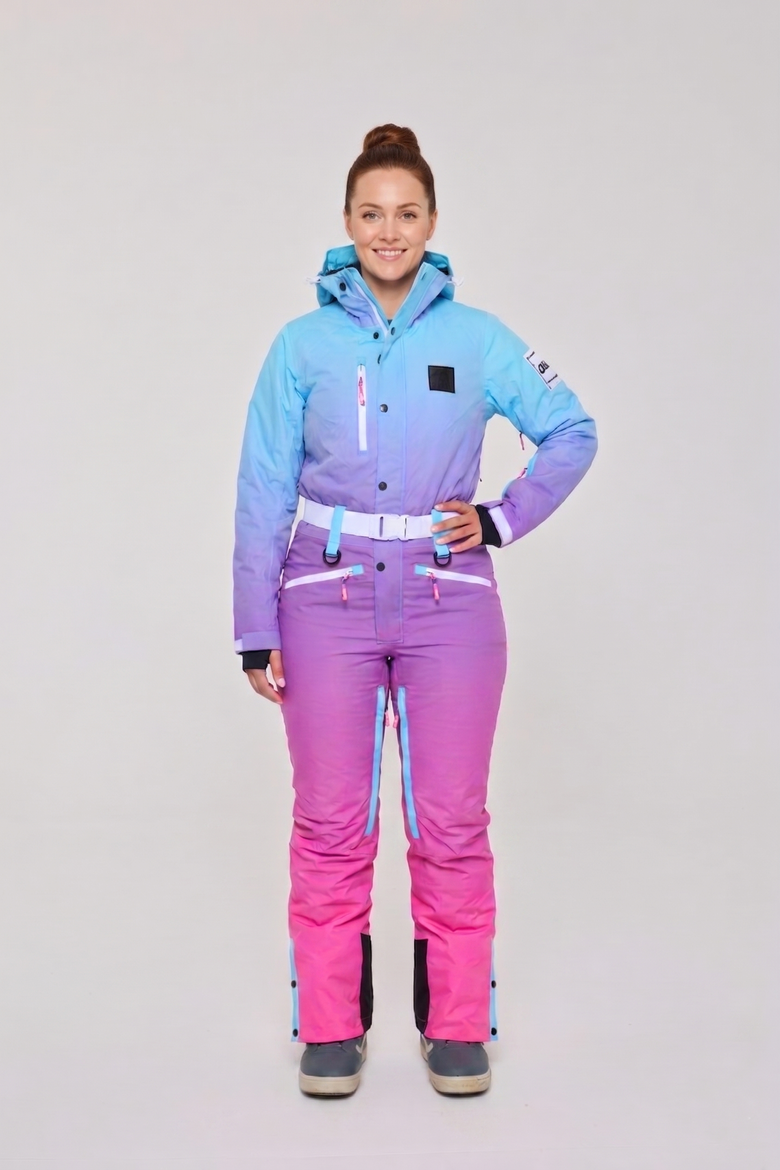 Rhythm Is A Dancer Shaped Women's Ski Suit, Main, color, Sky blue