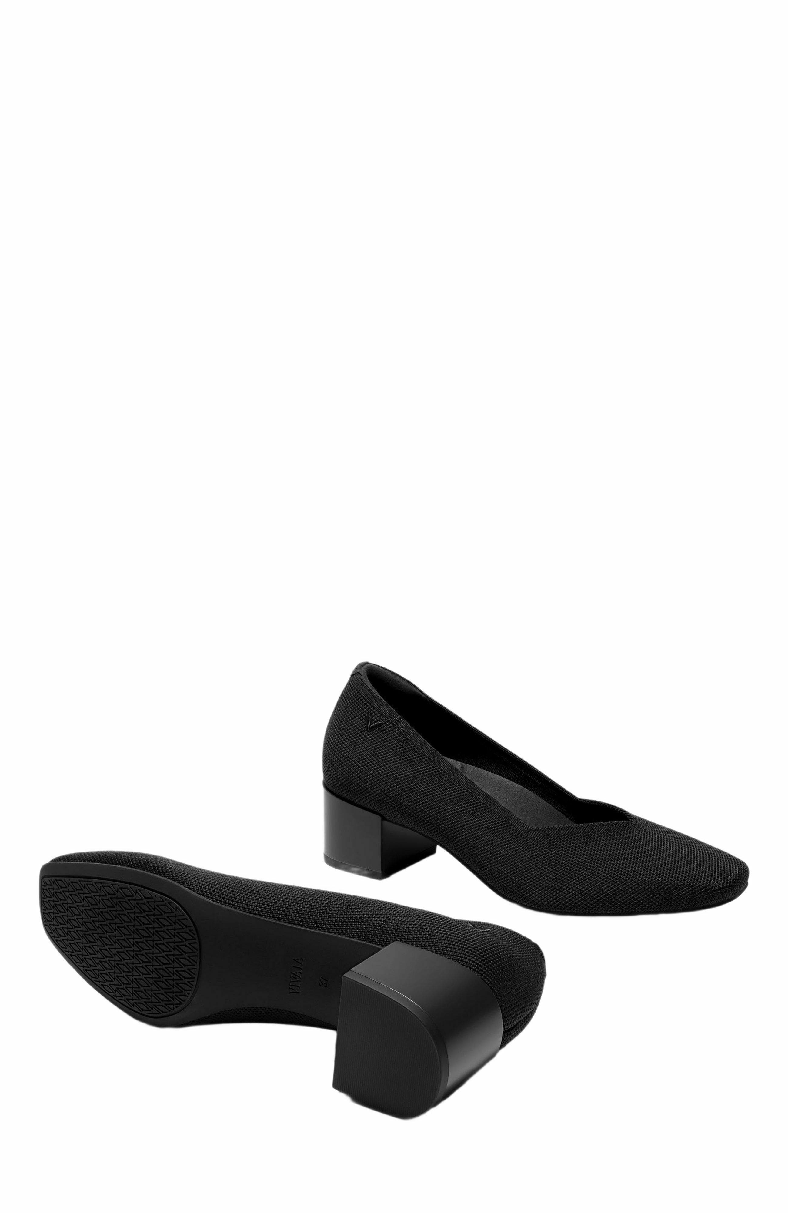 VIVAIA Square-Toe Stress Free Chunky Heels, Alternate, color, Black