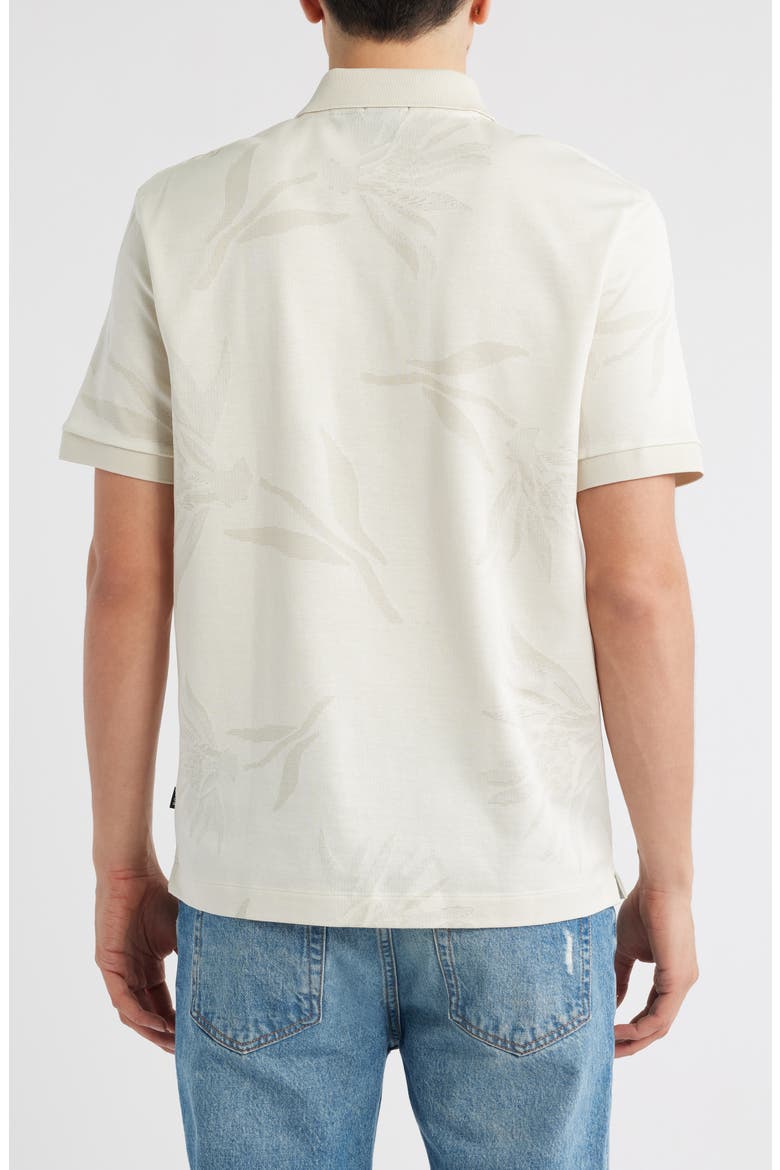Parris Floral Jacquard Polo, Alternate, color, OPEN WHITE