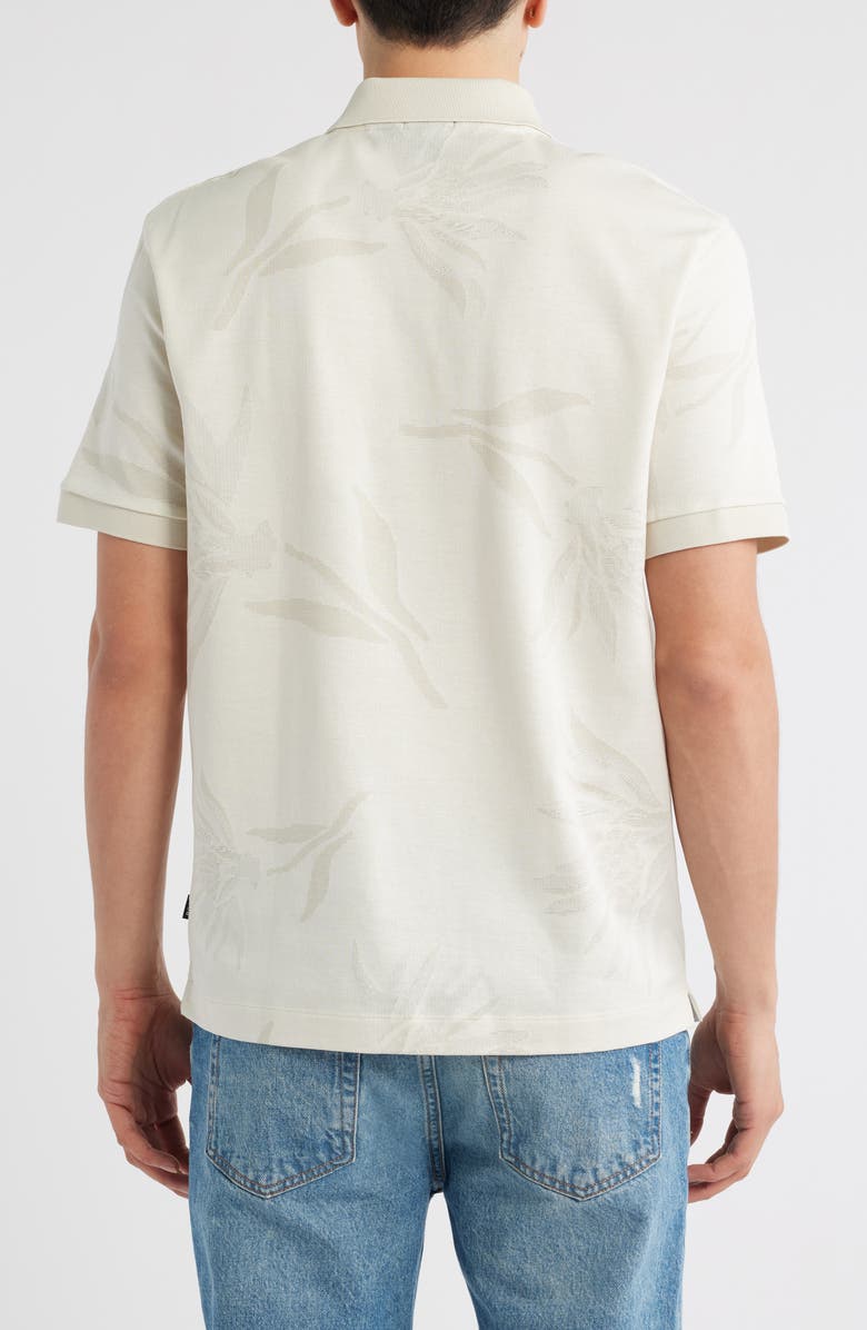 BOSS Parris Floral Jacquard Polo, Alternate, color, Open White