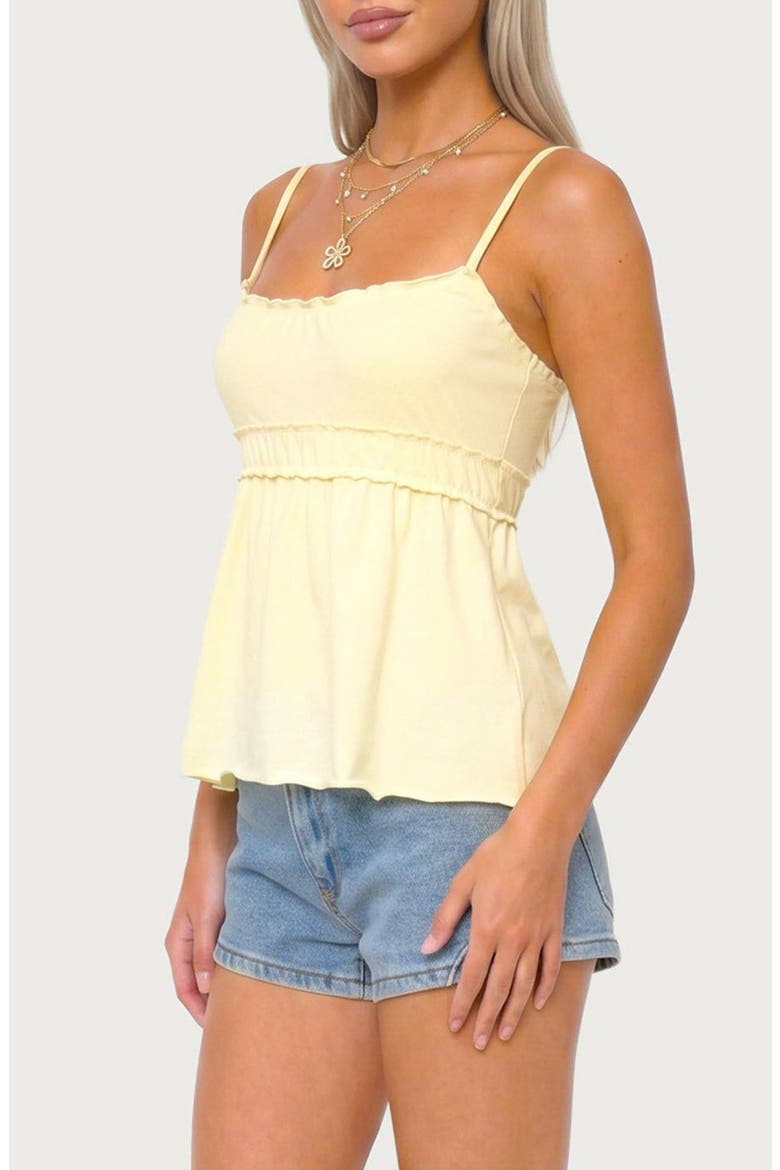 Zepher Lettuce Trim Tank Top, Alternate, color, YELLOW