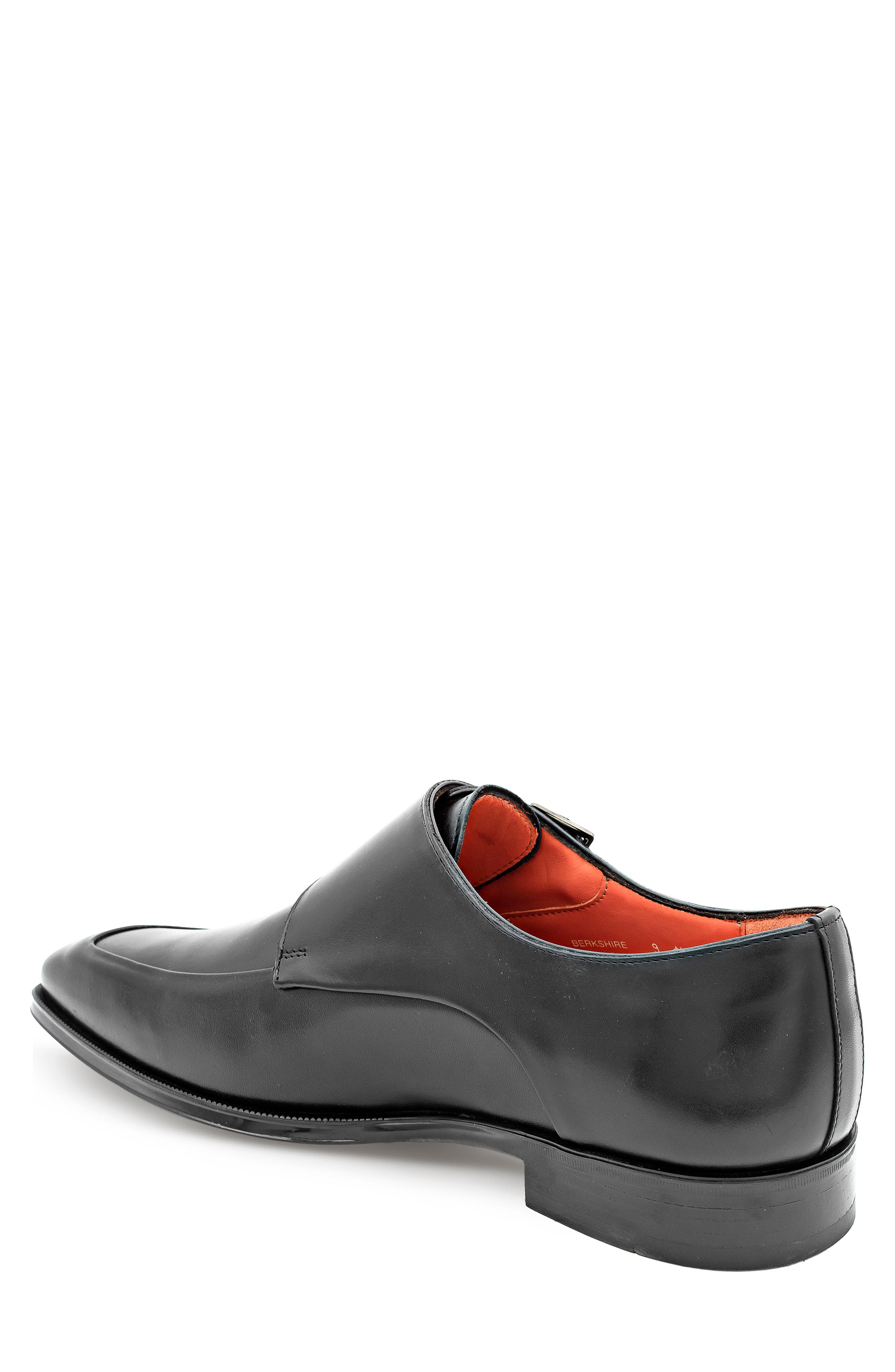 Double Buckle Monk Shoe, Alternate, color, BLACK