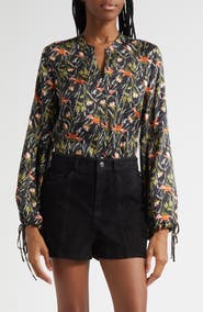 Cinq à Sept Windswept Meadow Rosella Button-Up Shirt