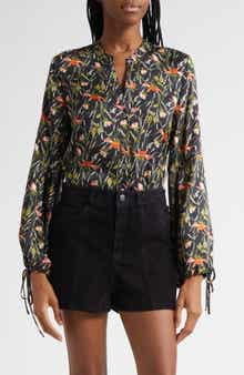 Cinq à Sept Windswept Meadow Rosella Button-Up Shirt
