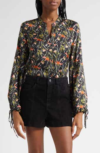 Cinq à Sept Windswept Meadow Rosella Button-Up Shirt