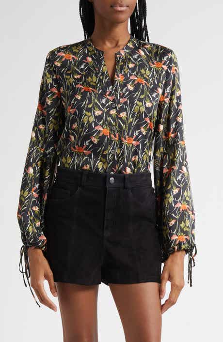 Cinq à Sept Windswept Meadow Rosella Button-Up Shirt