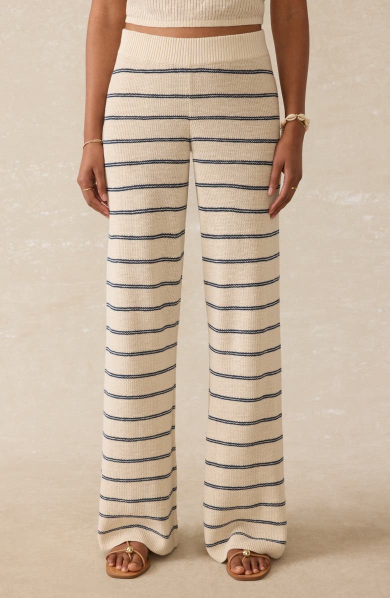 Faherty Miramar Linen Blend Sweater Pants, Alternate, color, Lido Lines