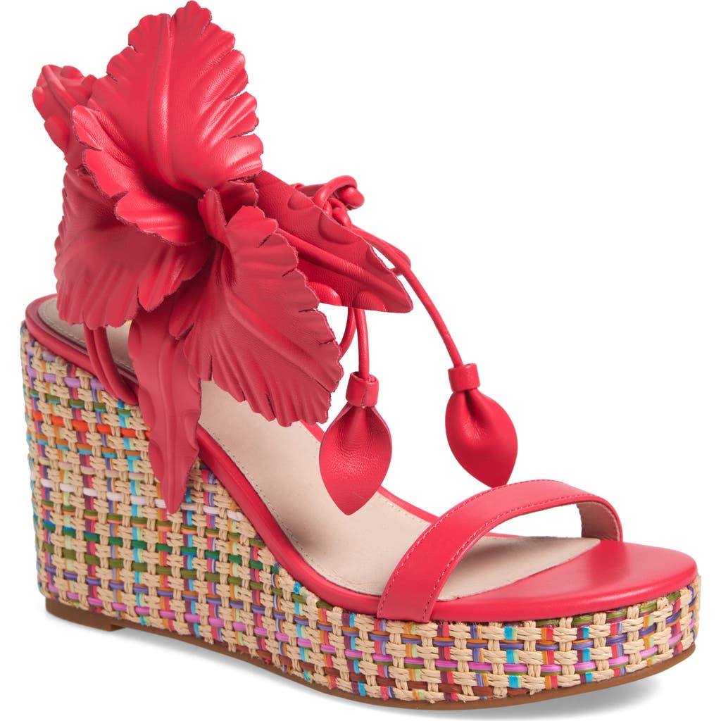 Cecelia New York Lily Platform Wedge Sandal In Pink Multi