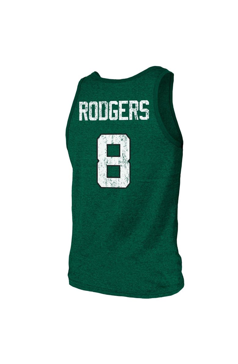 Majestic Threads Men's Majestic Threads Aaron Rodgers Green New York Jets Name & Number Tri-Blend Tank Top, Alternate, color, 