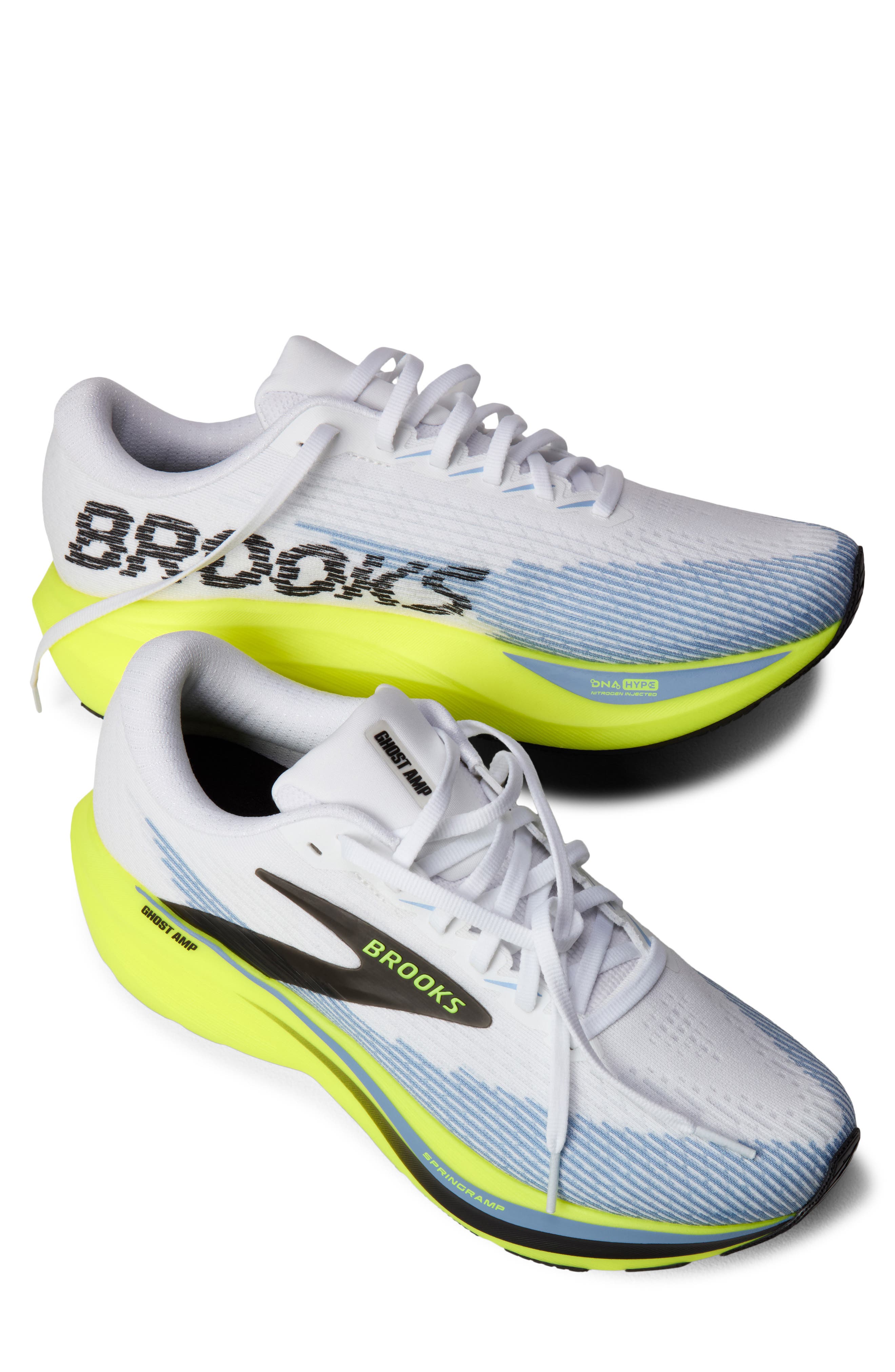 Ghost Amp Running Shoe, Alternate, color, WHITE/ BLUE/ NIGHTLIFE