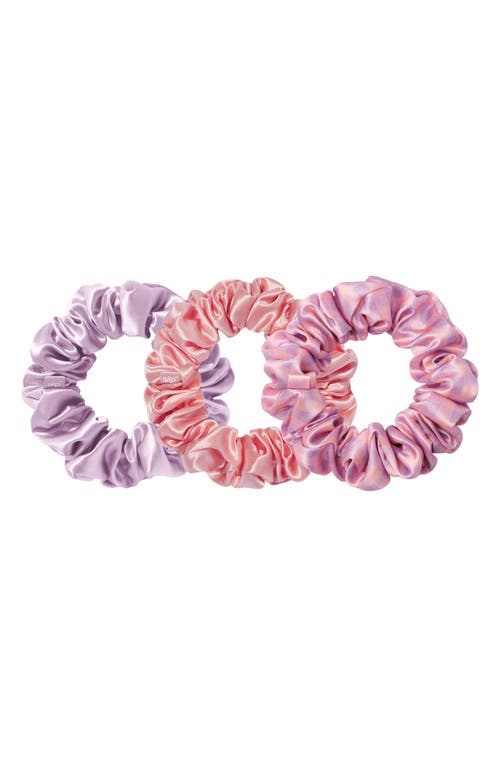Slip 3-pack Large Silk Scrunchies In Belleflower