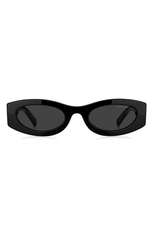 Marc Jacobs Oval-frame Sunglasses In Black