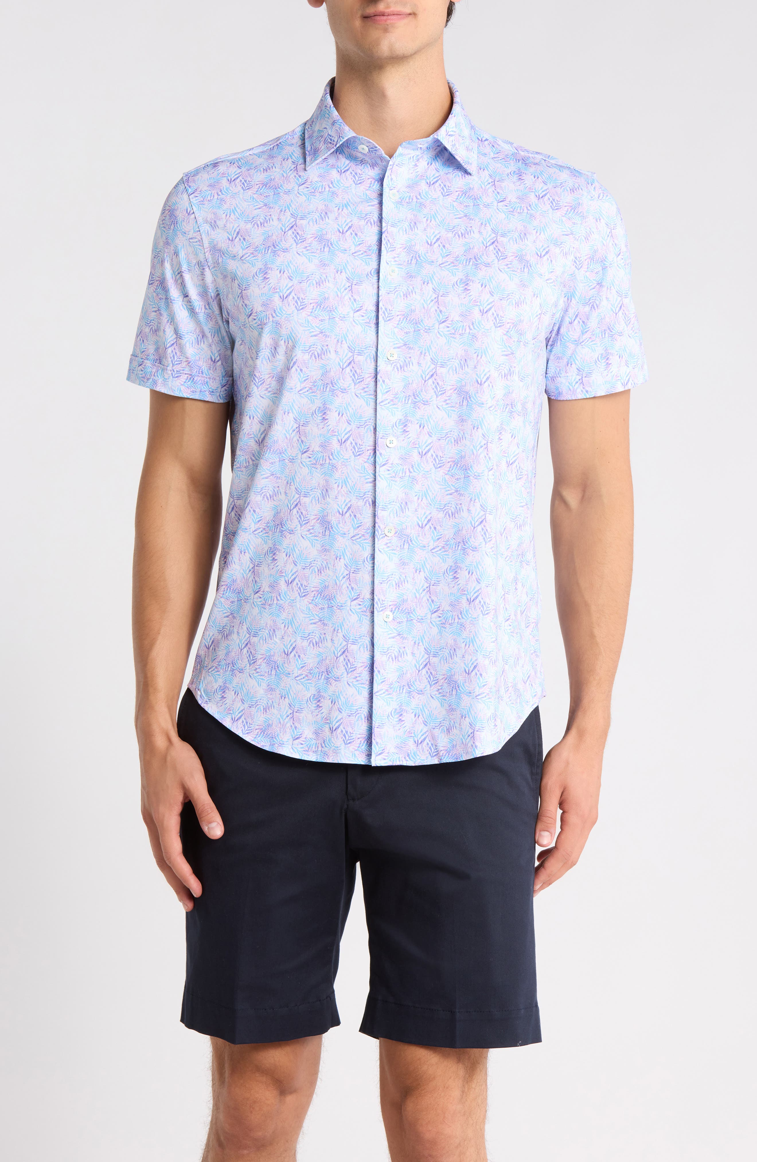Bugatchi Short Sleeve Woven Shirt