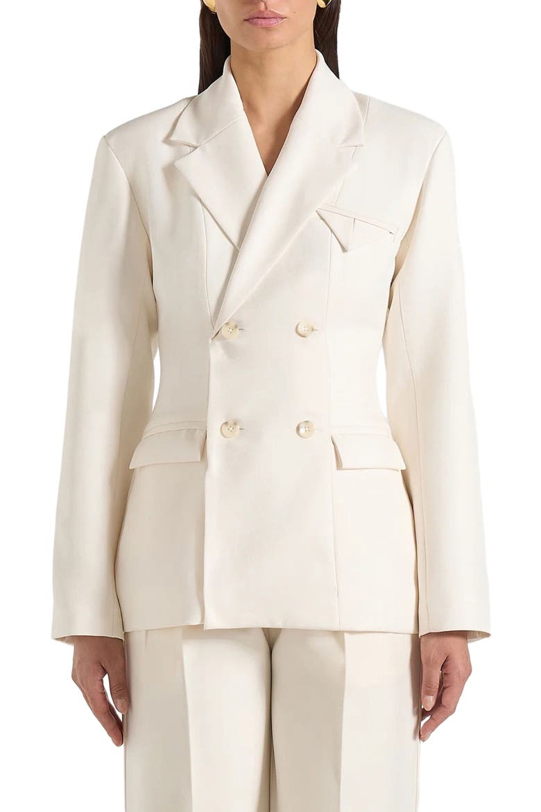 Maia Double Breasted Blazer, Main, color, Off White