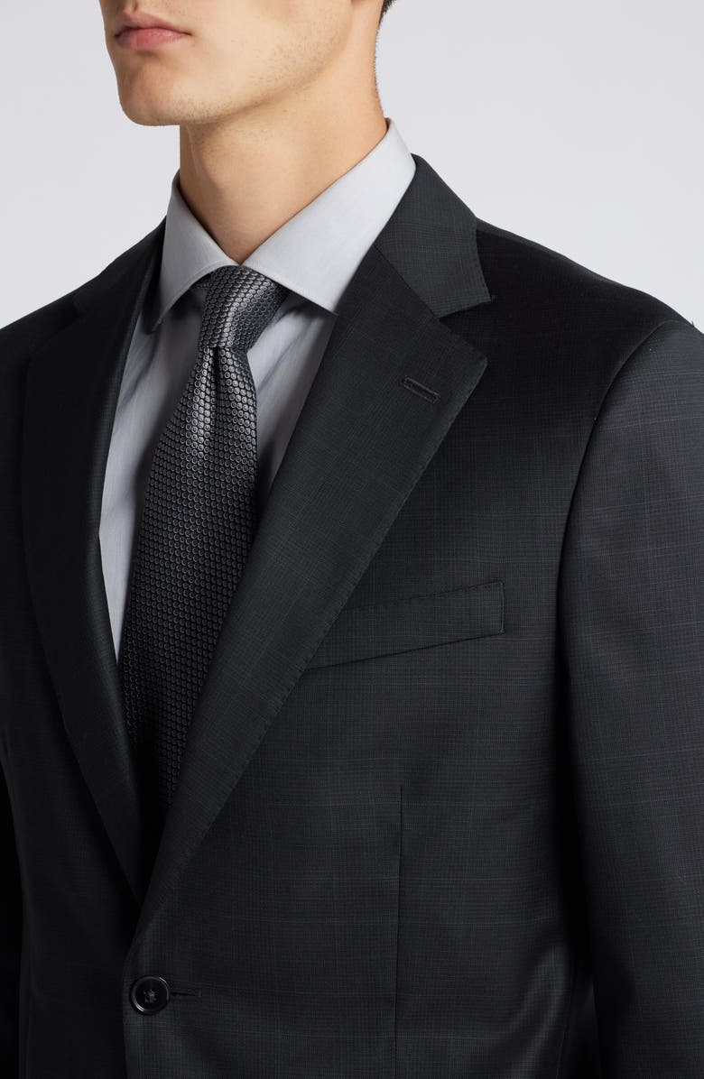 Peter Millar Hartford Classic Fit Black Glen Plaid Wool Suit, Alternate, color, 