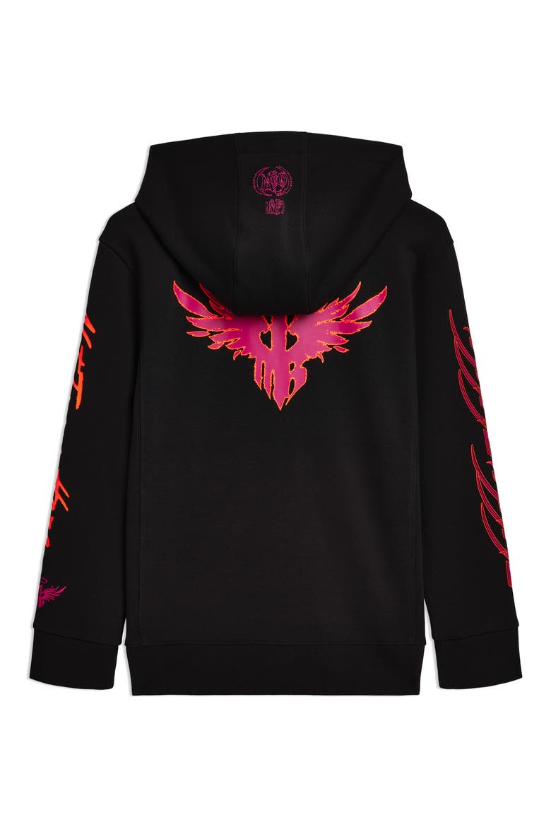 Kids' LaMelo x Supernova Graphic Zip-Up Hoodie, Alternate, color, BLACK