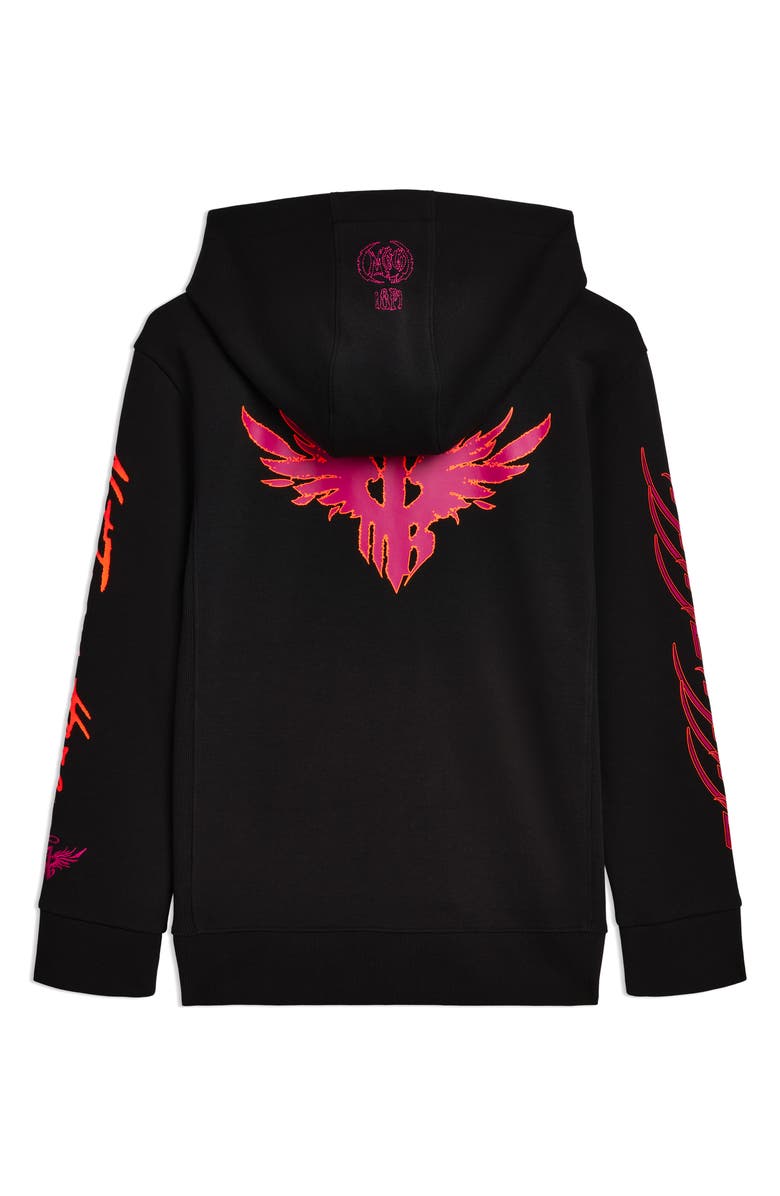 PUMA Kids' LaMelo x Supernova Graphic Zip-Up Hoodie, Alternate, color, Black