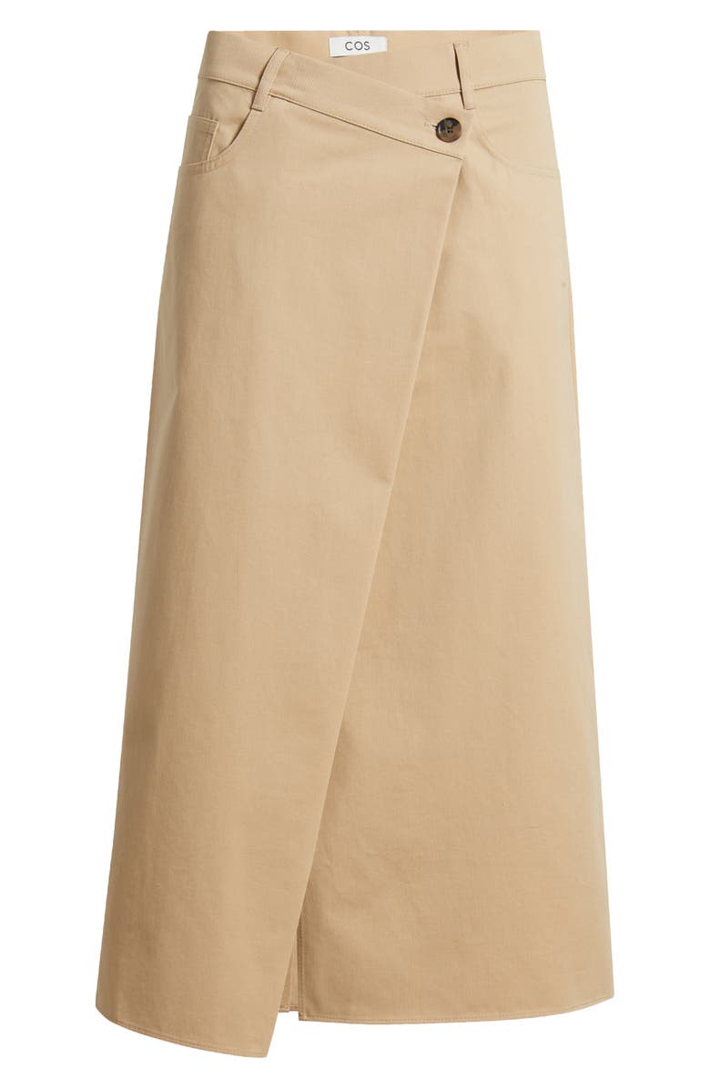 COS Asymmetric Organic Cotton Midi Skirt, Alternate, color,