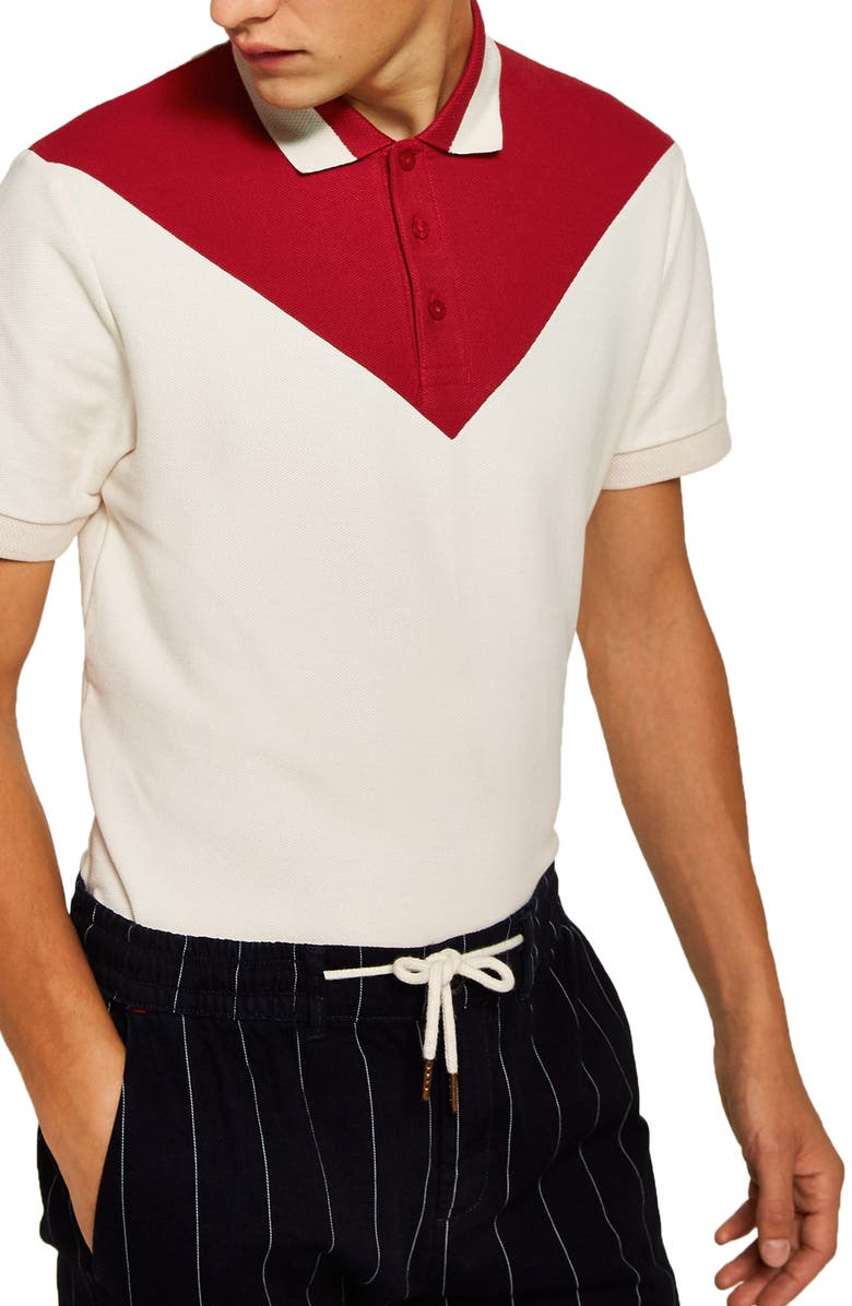Topman Chevron Polo, Main, color,