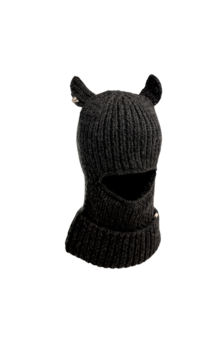 Nirvanna Designs Hood With Horns, Alternate, color, Black