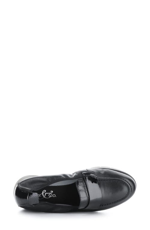Bos. & Co. Screen Wedge Loafer In Mixed Black Volvo