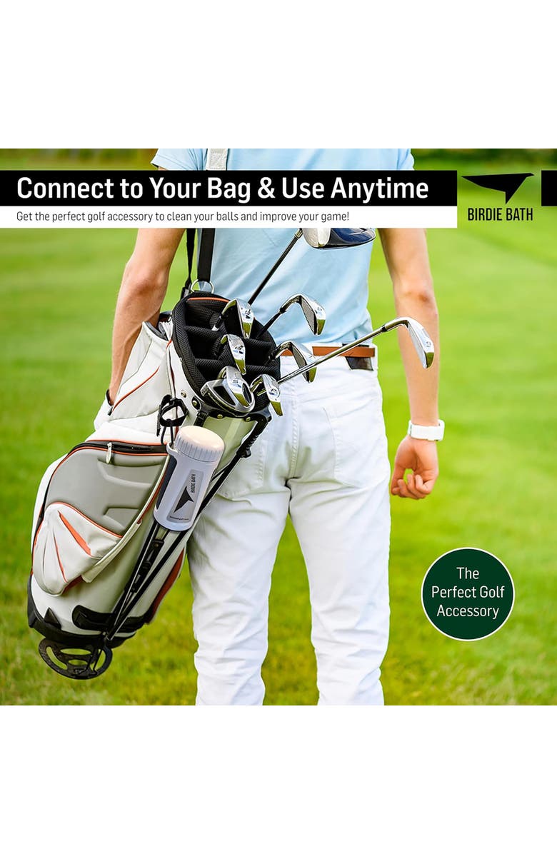 Birdie Bath Portable Golf Ball Cleaner, Alternate, color, White