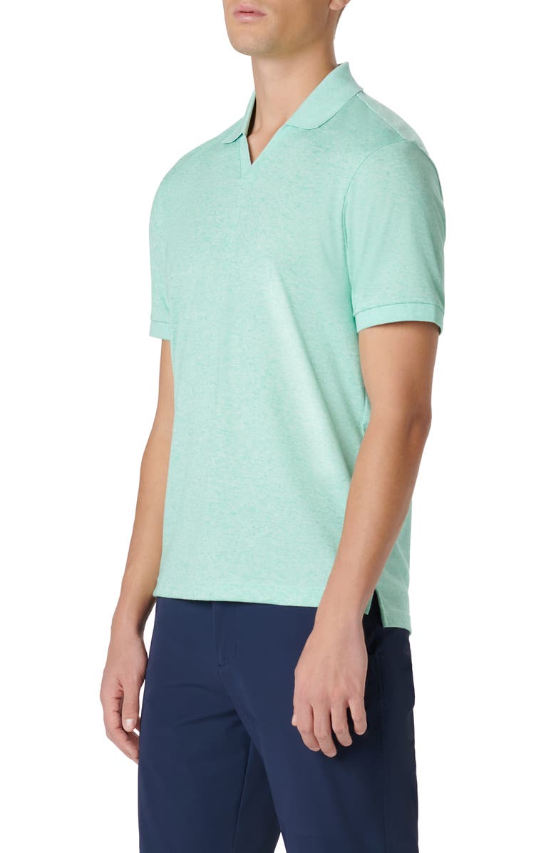 Bugatchi Johnny Collar Marled Polo, Alternate, color, Mint