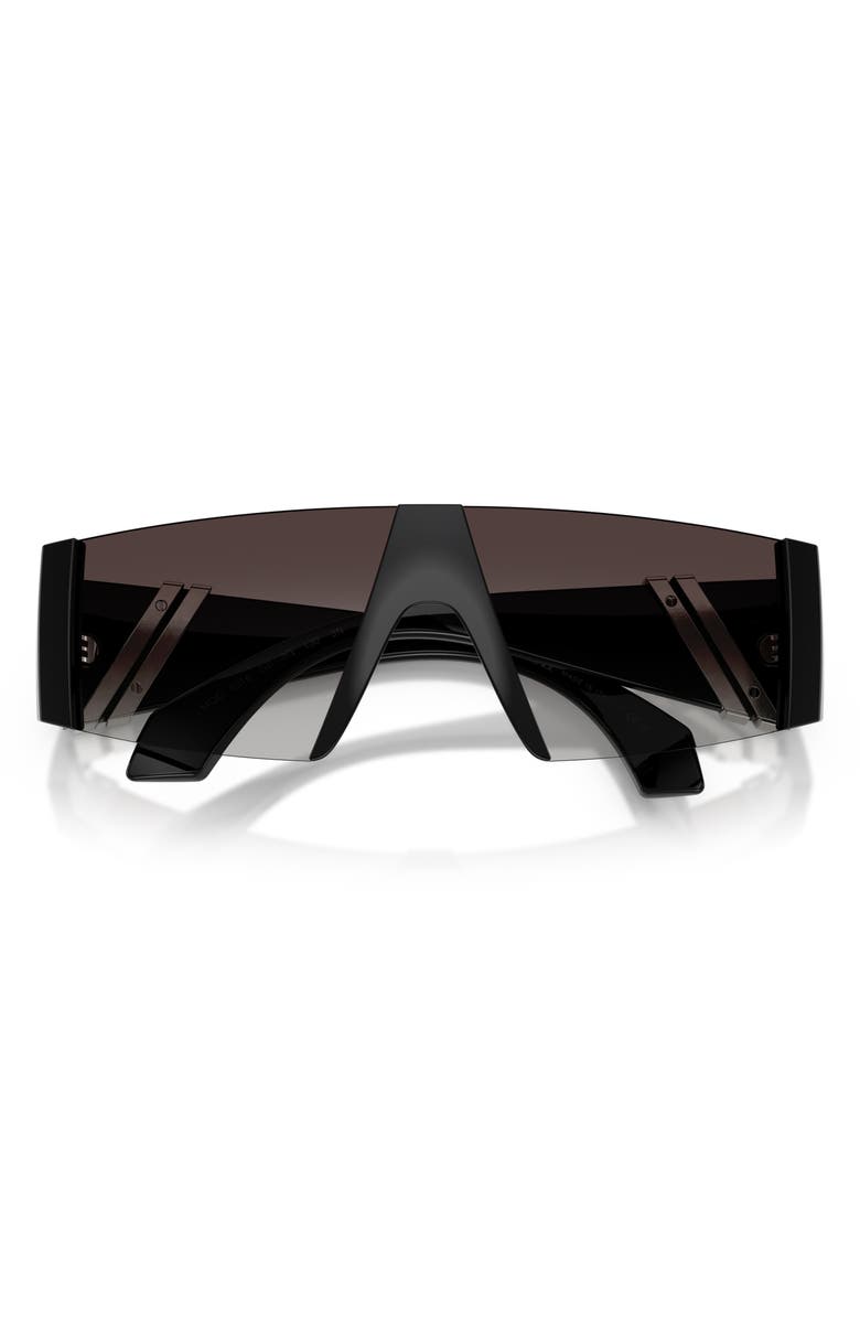 Versace 136mm Rectangular Sunglasses, Alternate, color, Black / Grey Gradient