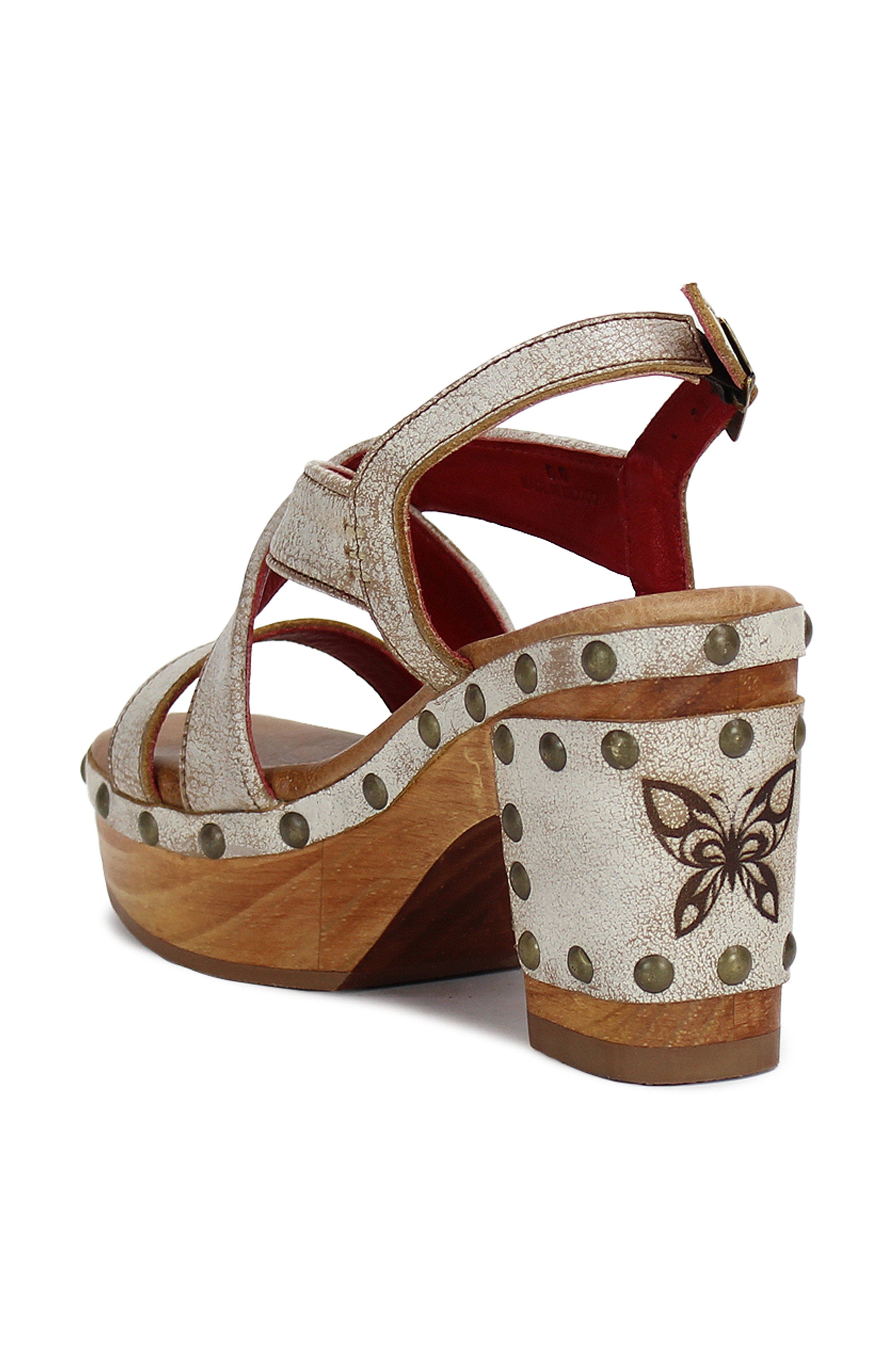 Bed Stu Mediation Wood Heel, Alternate, color, Nectar Lux