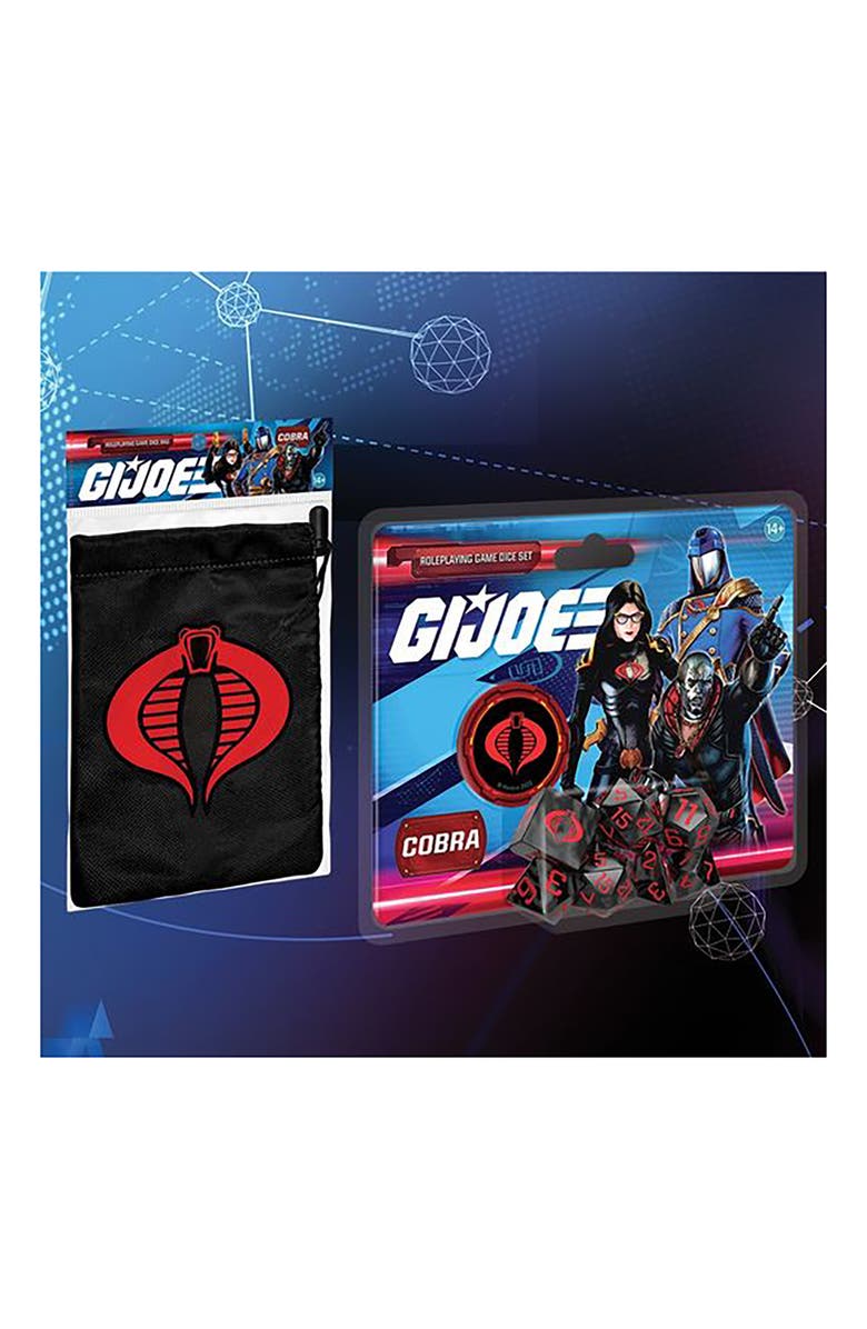 Renegade Game Studios G.I. Joe Roleplaying Game Cobra Dice Set 8 Piece, Alternate, color, Black