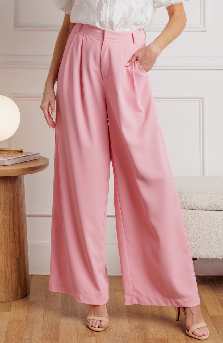 FLYING TOMATO Wide Leg Pants, Alternate, color, Light Pink