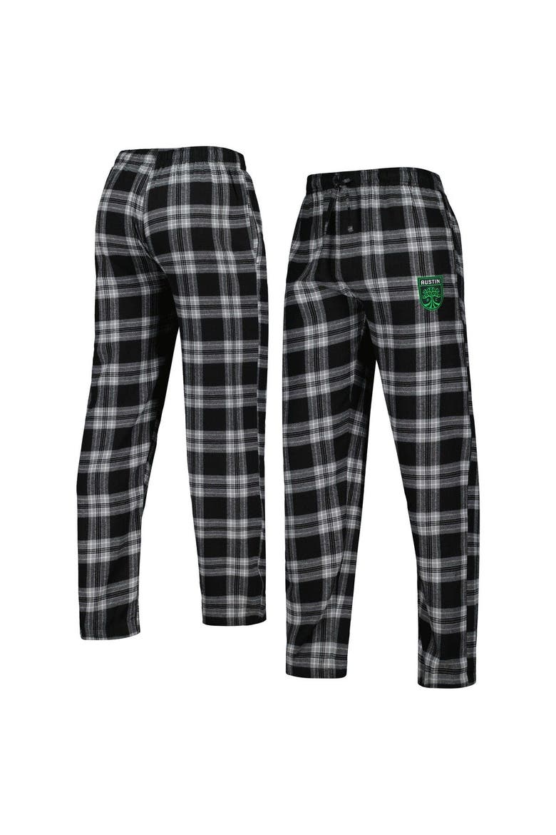Men's Concepts Sport Black/Gray Austin FC Takeaway Flannel Pants, Alternate, color, Black