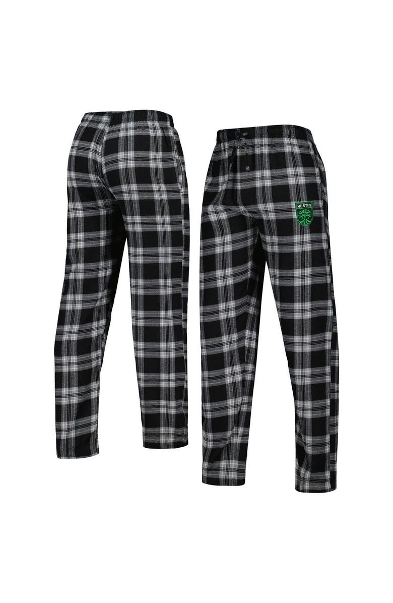 CONCEPTS SPORT Men's Concepts Sport Black/Gray Austin FC Takeaway Flannel Pants, Alternate, color, 