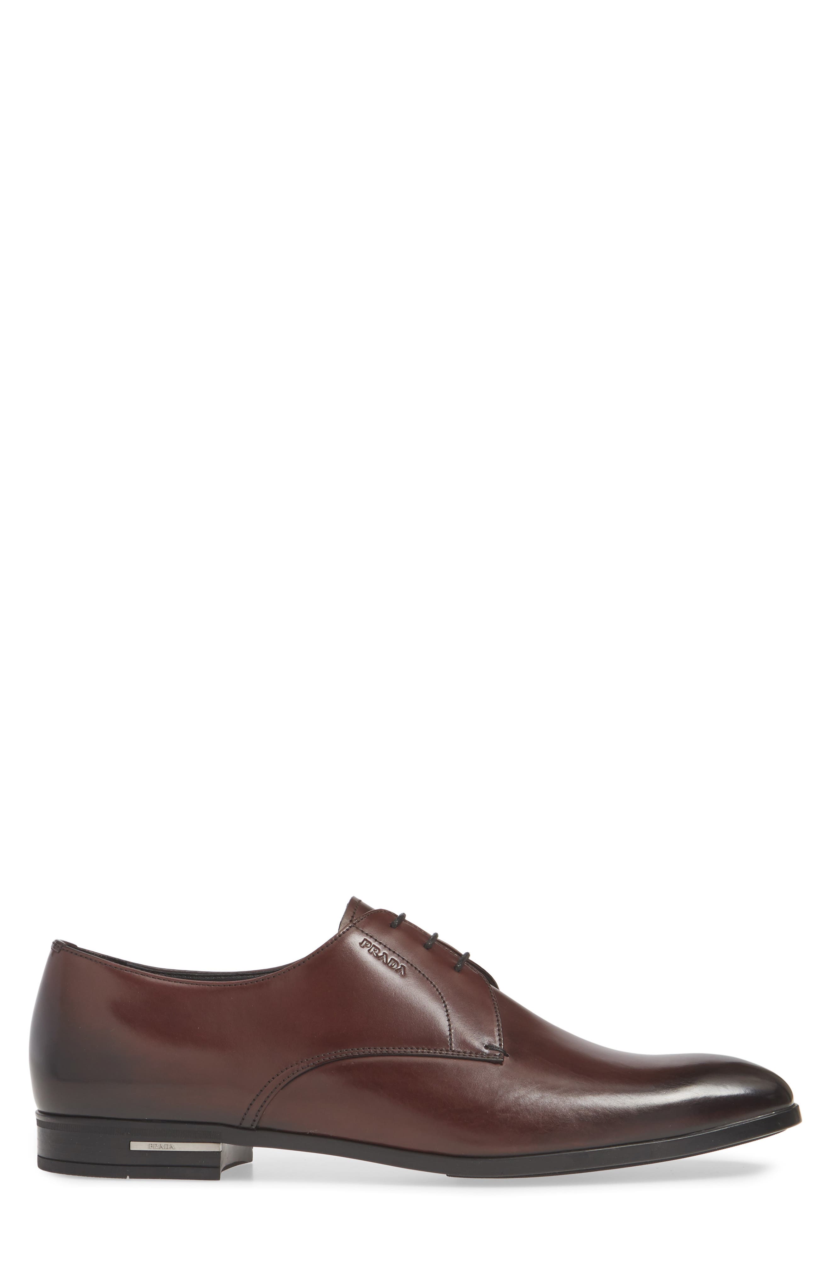 Spazzalato Plain Toe Oxford Derby, Alternate, color, CORDOVAN