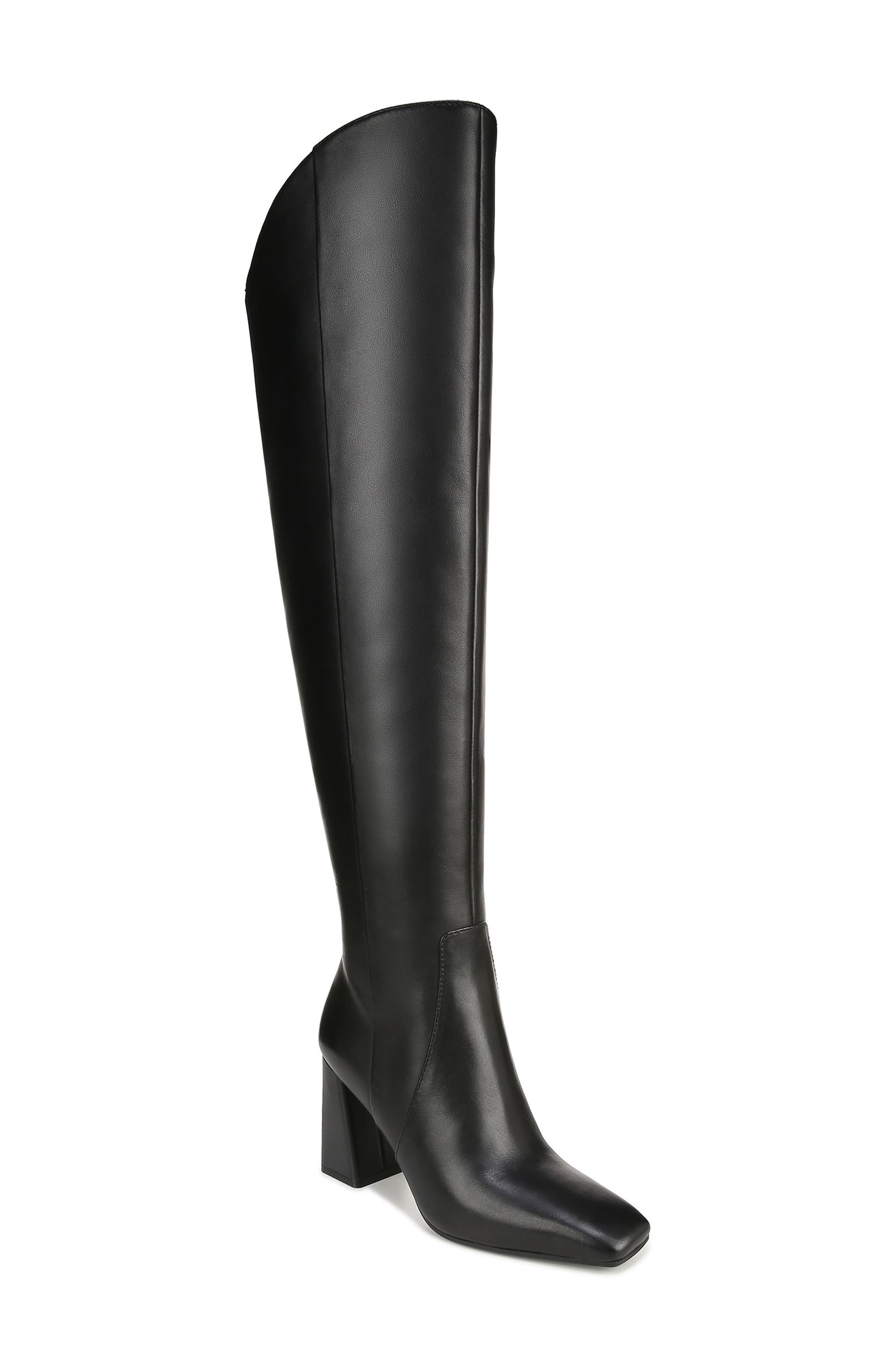 Naturalizer Lyric Over the Knee Boot, Main, color, Black Leather