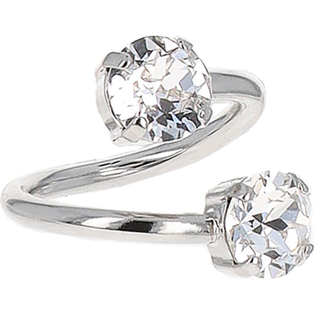 Justine Clenquet Chris Crystal Ring In Silver