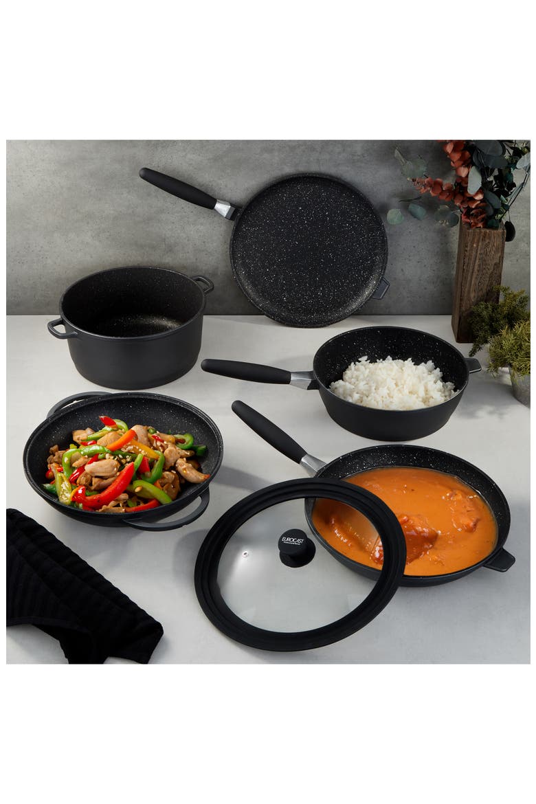 Eurocast 6-Piece Chef Add-On Cookware Set, Alternate, color, BLACK