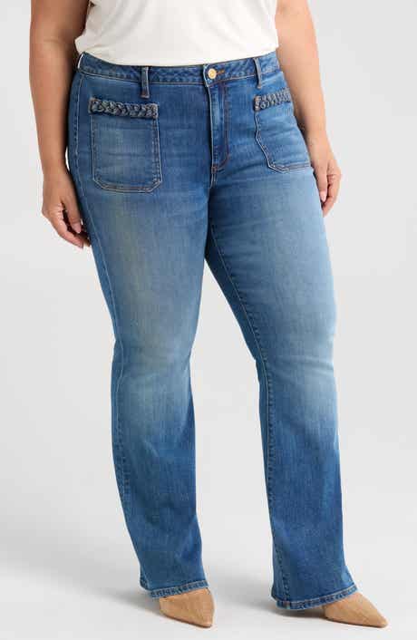 KUT from the Kloth Ana Braid Pocket High Waist Flare Jeans