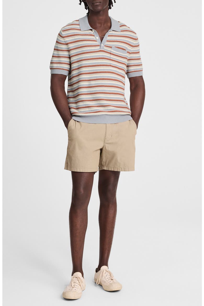 Cotton & Linen Sweater Polo, Alternate, color, SOLSTICE