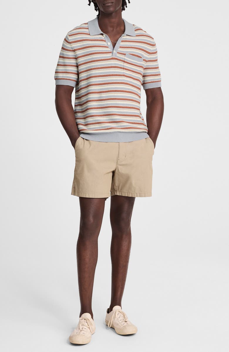 Madewell Cotton & Linen Sweater Polo, Alternate, color, Solstice