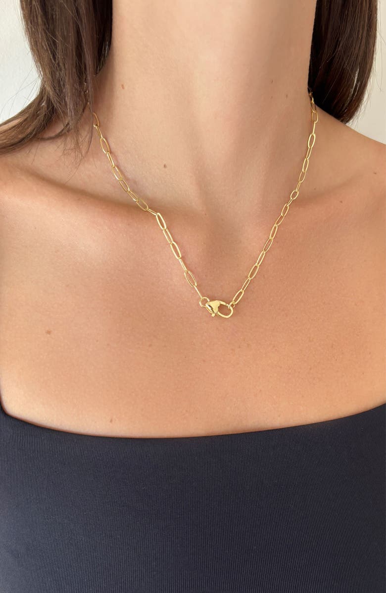 Adornia Heart Lock Pendant Necklace, Alternate, color, Gold
