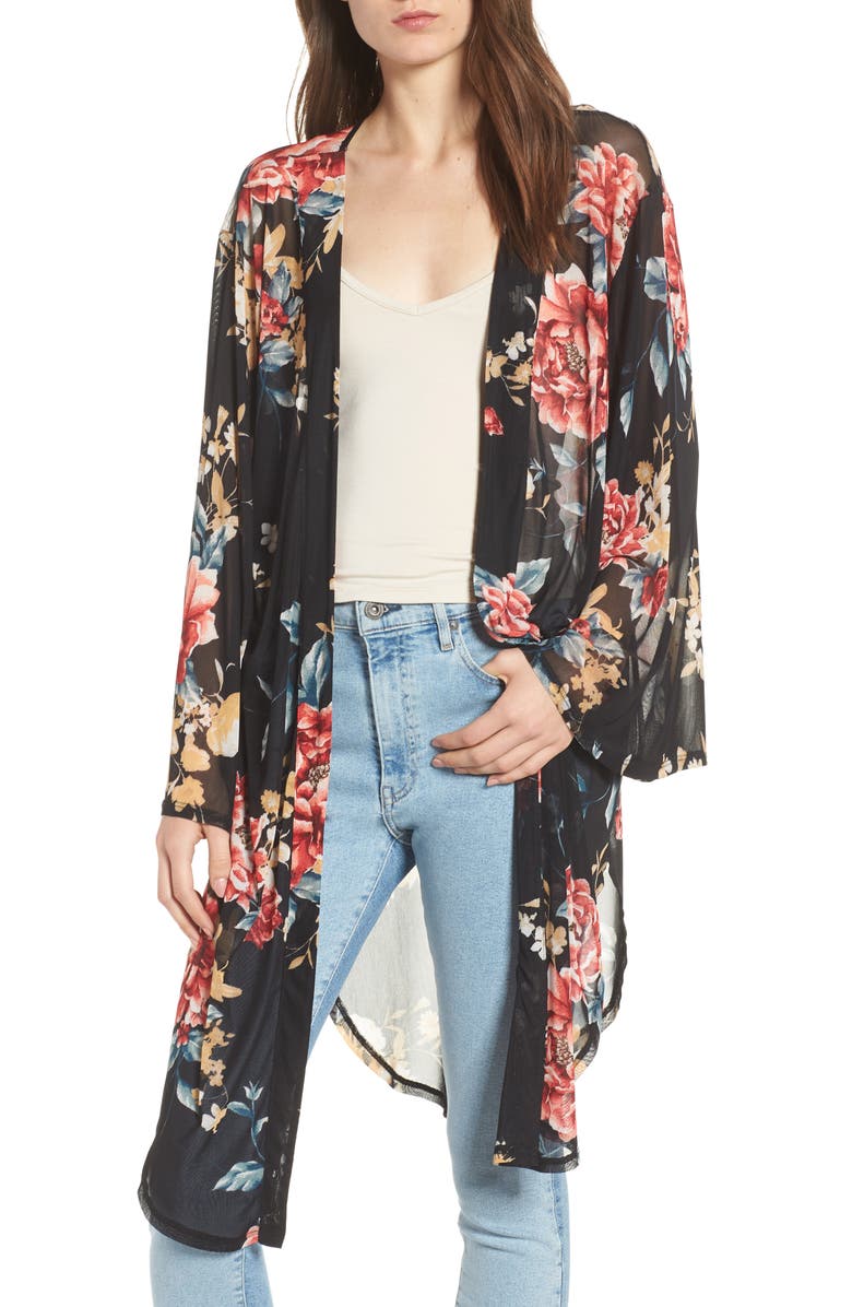 Band of Gypsies Floral Kimono, Main, color, 